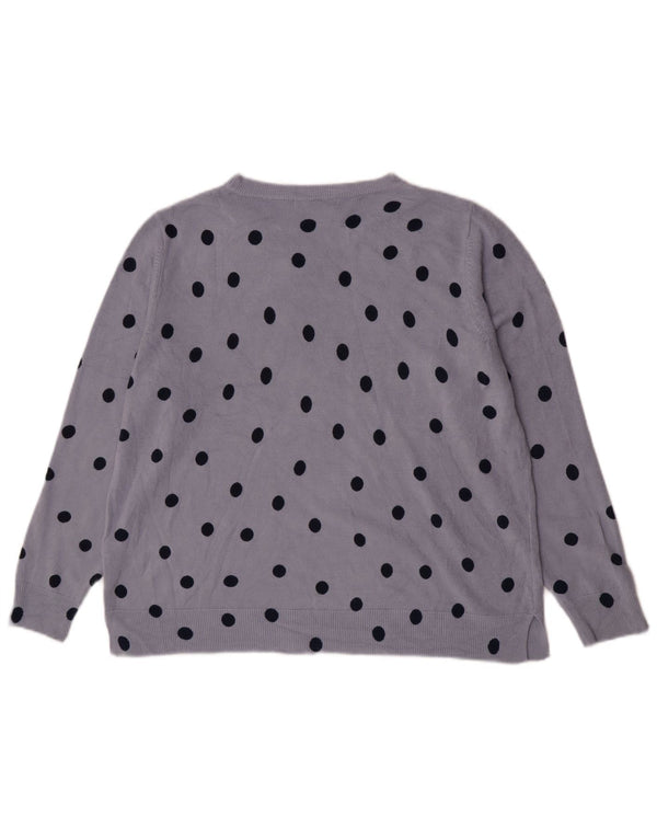 Pulover pentru femei Marks & Spencer cu gât de barcă UK 22 3XL Blue Polka Dot