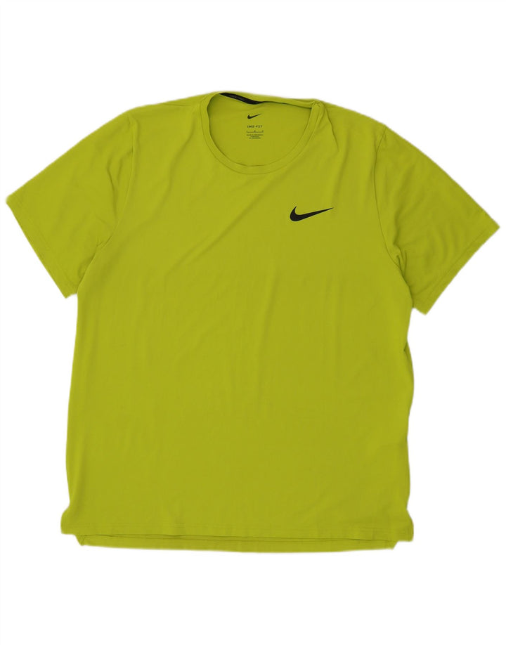 Tricou Nike Dri Fit pentru bărbați Top mare din poliester verde