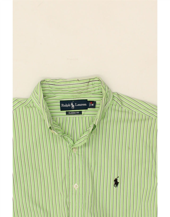 Cămașă RALPH LAUREN pentru bărbați, de culoare clasică, din bumbac cu dungi verzi medii