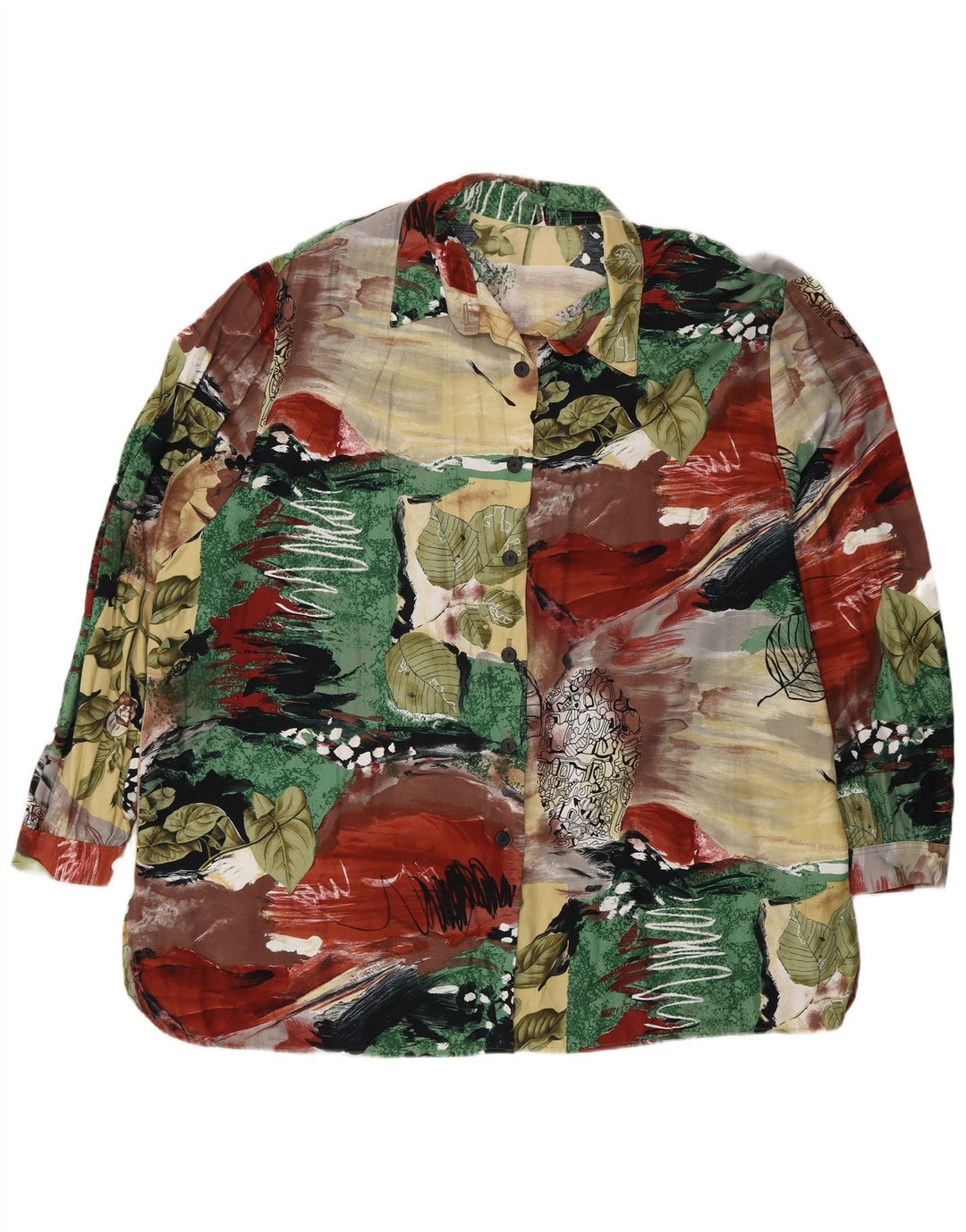 Cămașă vintage pentru femei UK 16 mare, multicoloră, florală