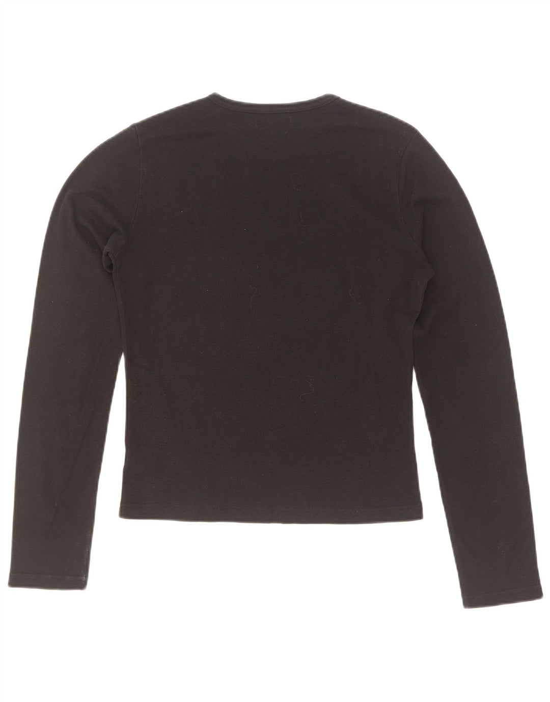 Onyx Crop Top pentru femei cu mânecă lungă UK 14, mare, negru, bumbac