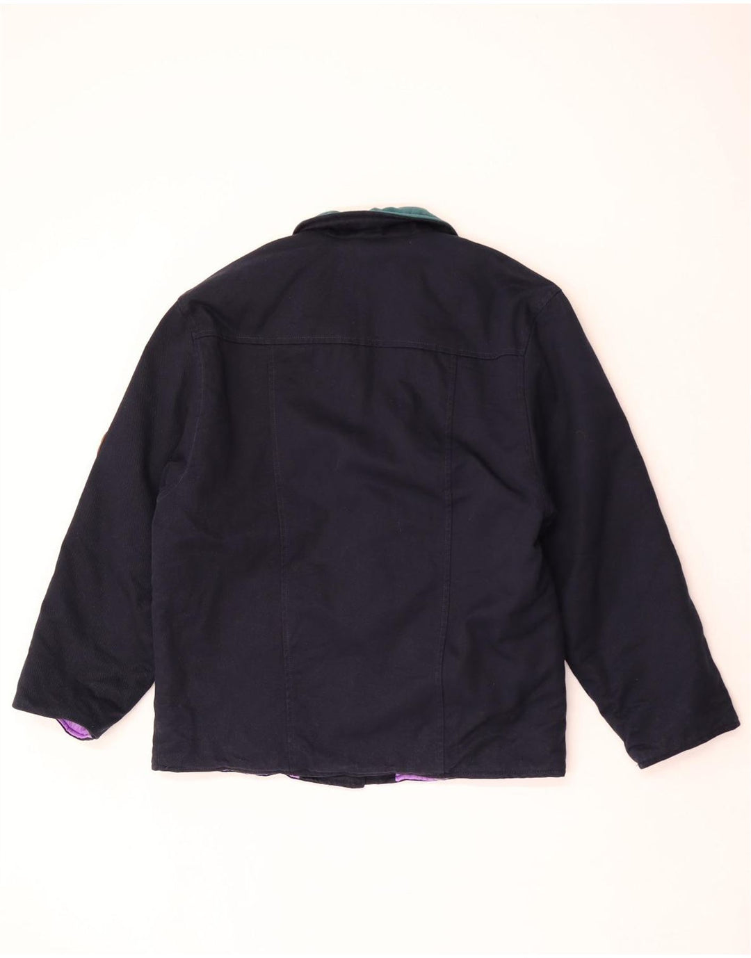 Blazer Vintage pentru femei cu 2 nasturi IT 44 Medium Bleumarin Colorblock