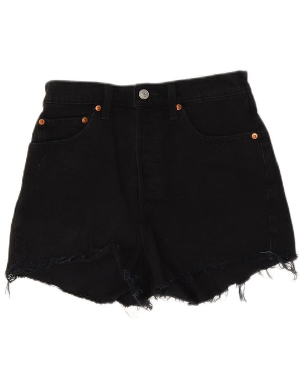 Pantaloni scurți Levi's din denim distressed W27 Small Bumbac negru