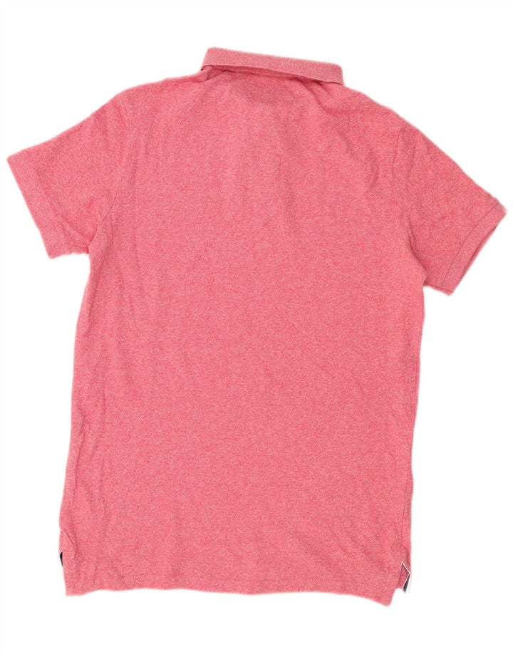 Tricou polo pentru bărbați Superdry, bumbac roz mediu