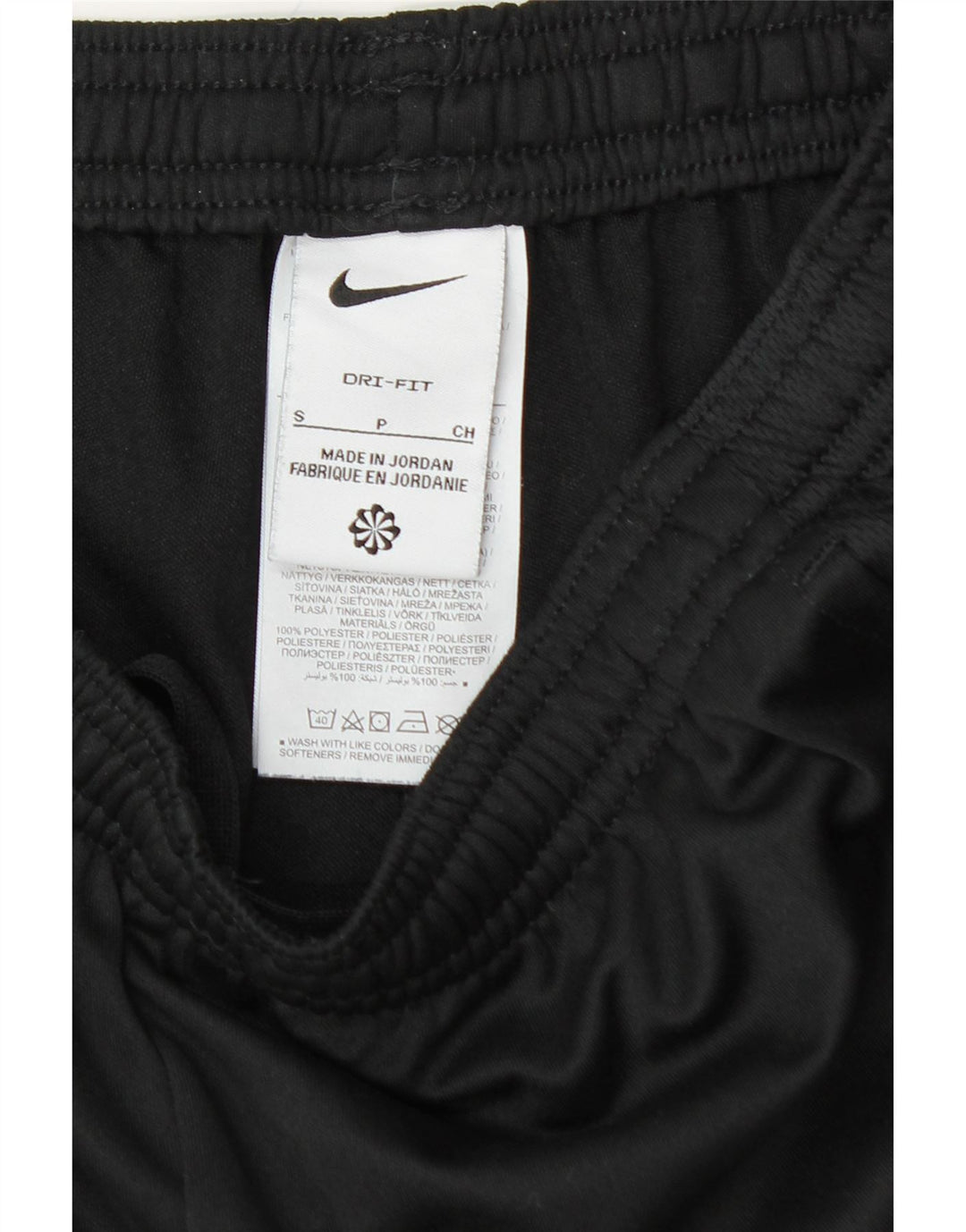 Pantaloni de trening NIKE Dri Fit pentru bărbați, poliester negru mic