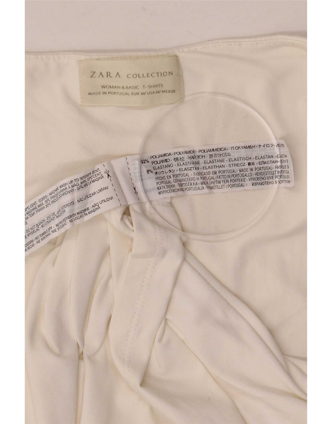 Vest Vest Top Femei Zara UK 12 Medium Alb Poliamidă
