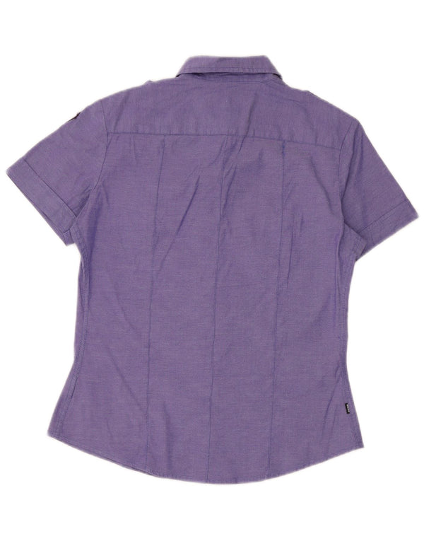 Cămașă militară cu mânecă scurtă Blauer pentru femei UK 18 XL bumbac violet