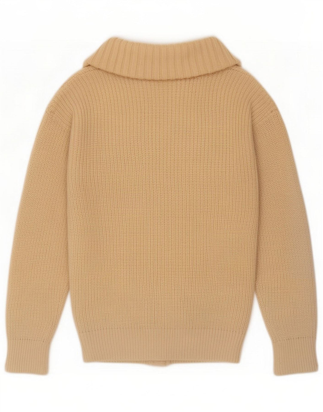 Vintage Mens Cardigan Pulover Medium Beige Wool