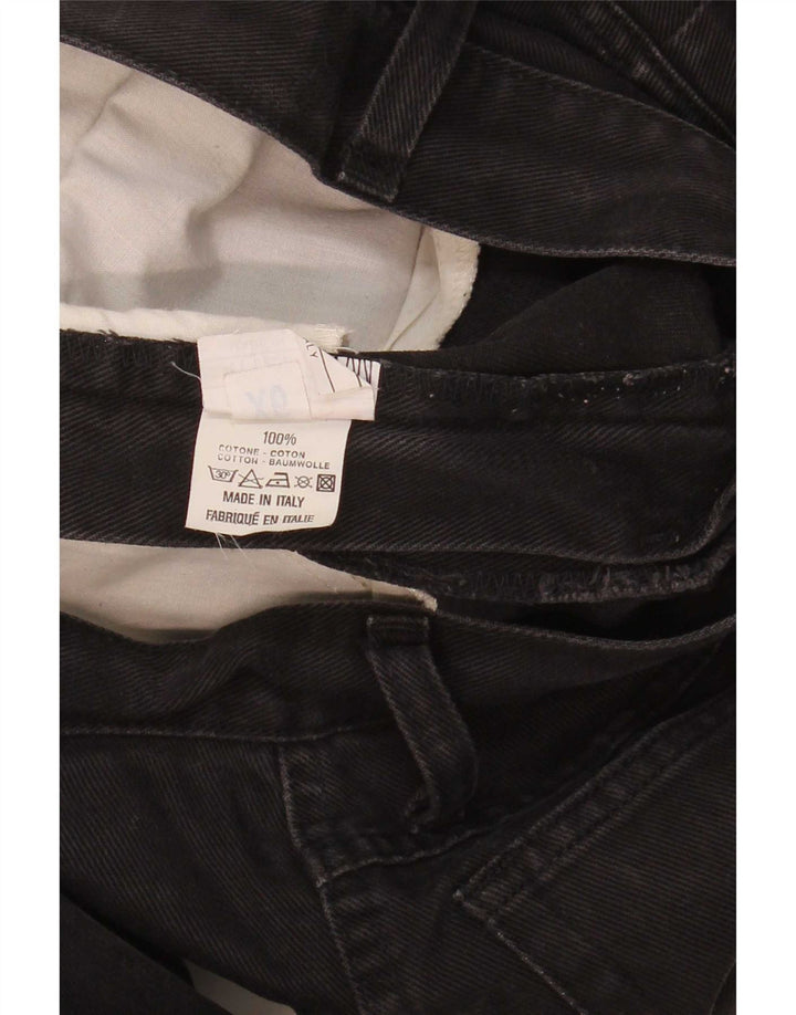 Blugi conici pentru femei Roccobarocco W27 L31 bumbac negru