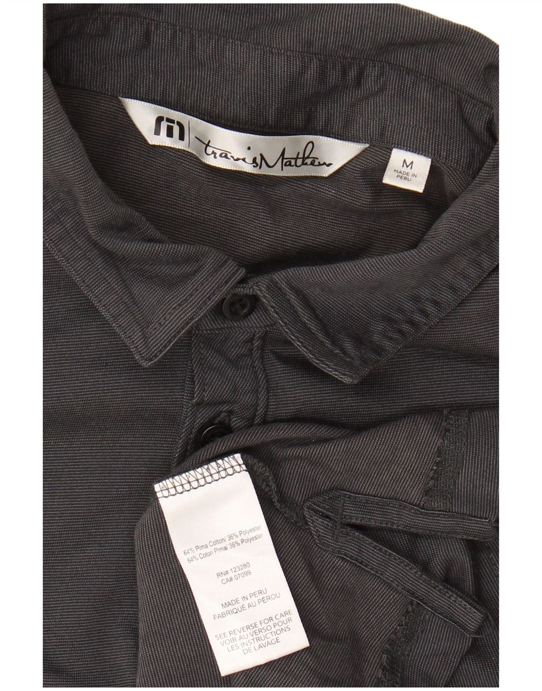 Cămașă polo TRAVIS MATHEW pentru bărbați, bumbac mediu negru