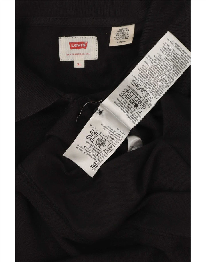 Tricou polo pentru bărbați Levi's XL, bumbac negru