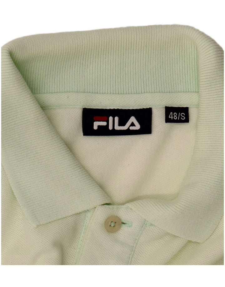FILA Mens Polo Shirt Small Green Cotton