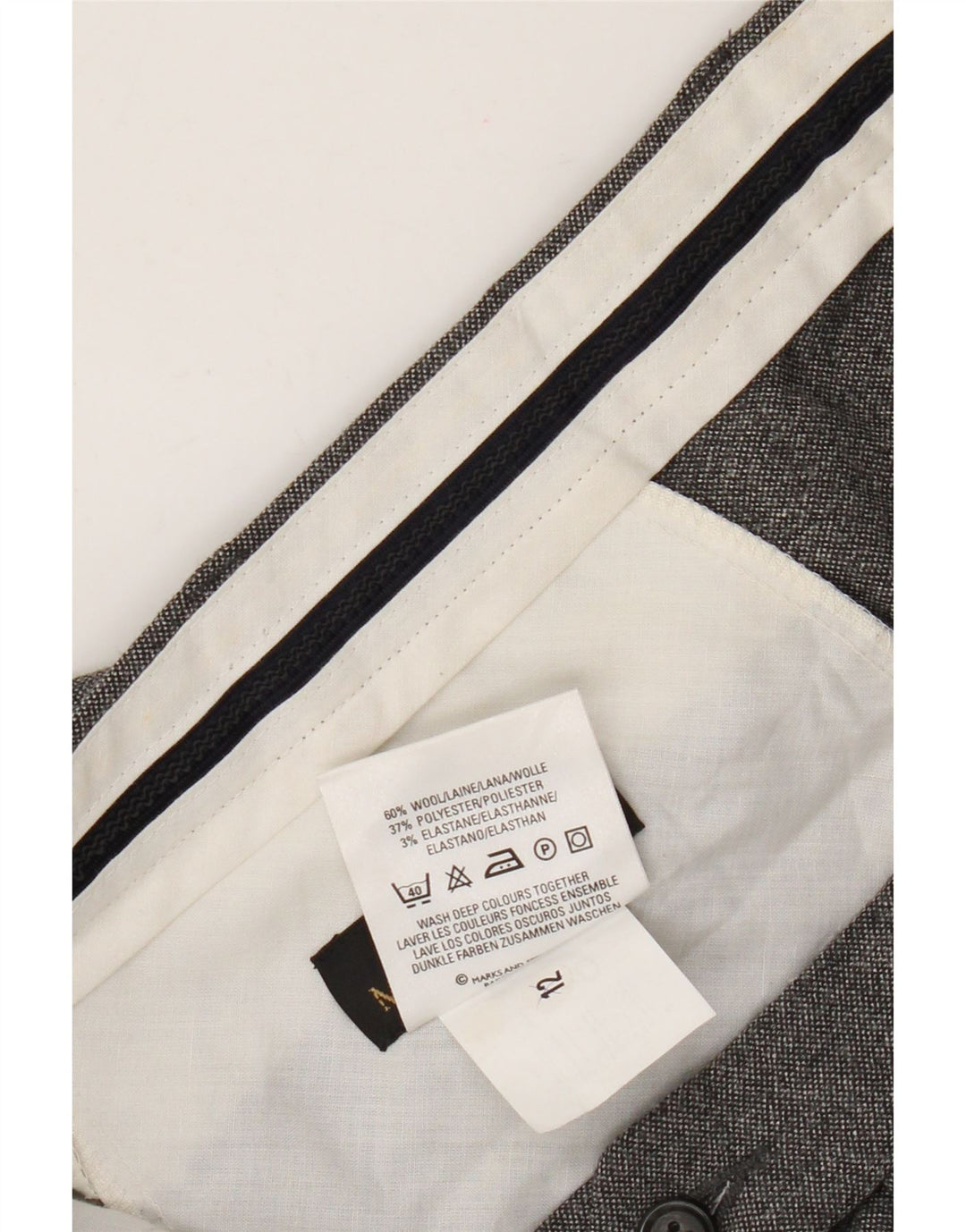 Marks & Spencer Pantaloni drepte pentru bărbați St. Michael L40 L29 Lână gri