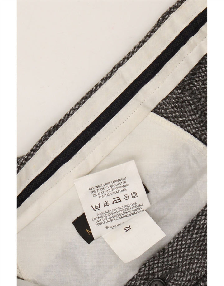 Marks & Spencer Pantaloni drepte pentru bărbați St. Michael L40 L29 Lână gri