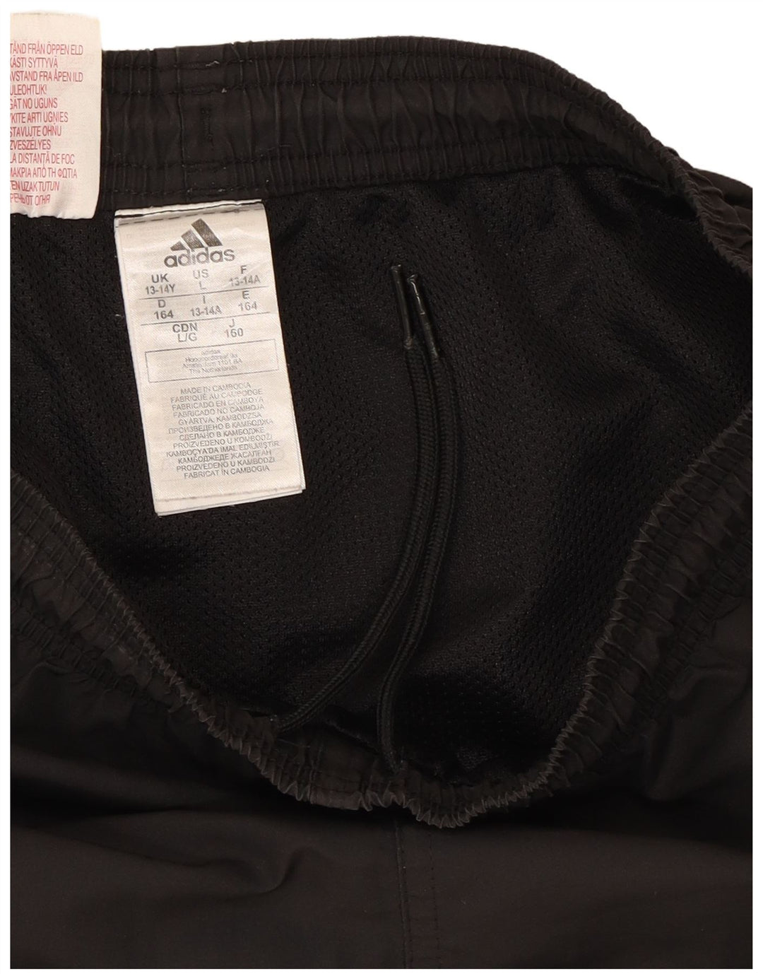 Pantaloni scurți sport adidas băieți 13-14 ani poliester negru