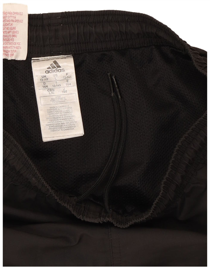 Pantaloni scurți sport adidas băieți 13-14 ani poliester negru