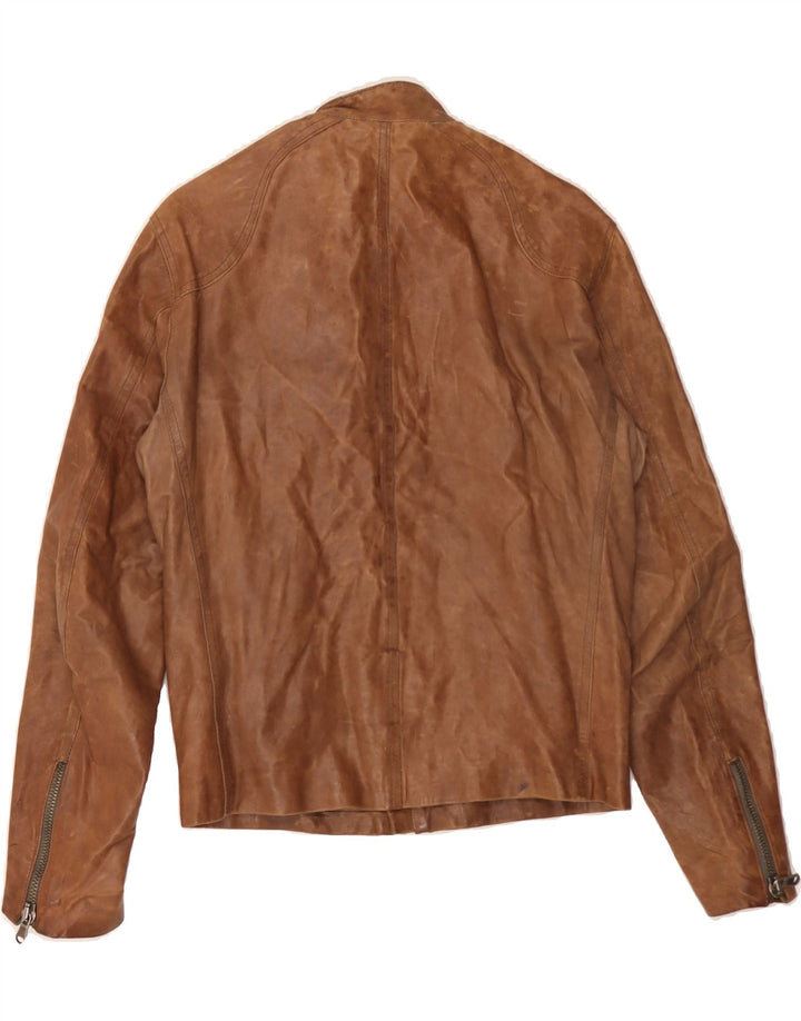 SNOB Mens Faux Fur Bomber Jacket UK 10 Small Brown Polyamide Vintage Snob and Second-Hand Snob from Messina Hembry 