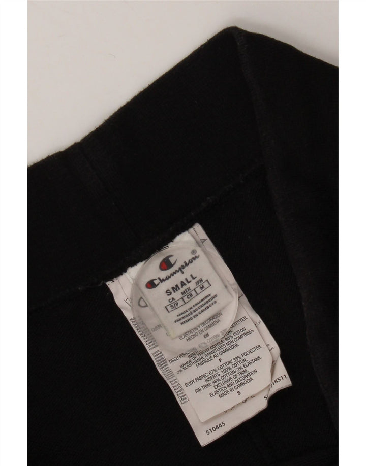 Pantaloni scurți sport grafic Champion pentru bărbați, bumbac negru mic