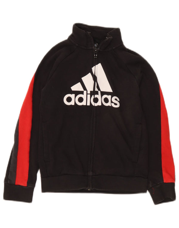 Jachetă de top pentru trening cu grafic pentru băieți Adidas 7-8 ani XS negru Colorblock