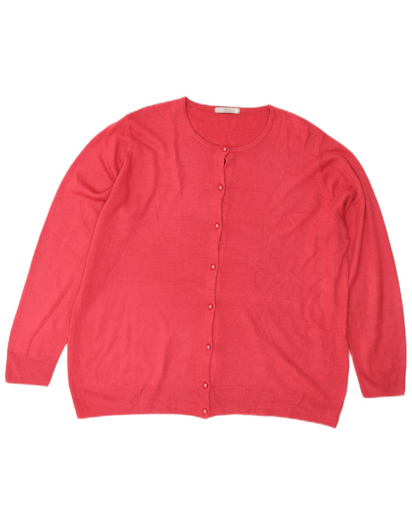 Pulover cardigan pentru femei Marks & Spencer UK 22 3XL roz acrilic