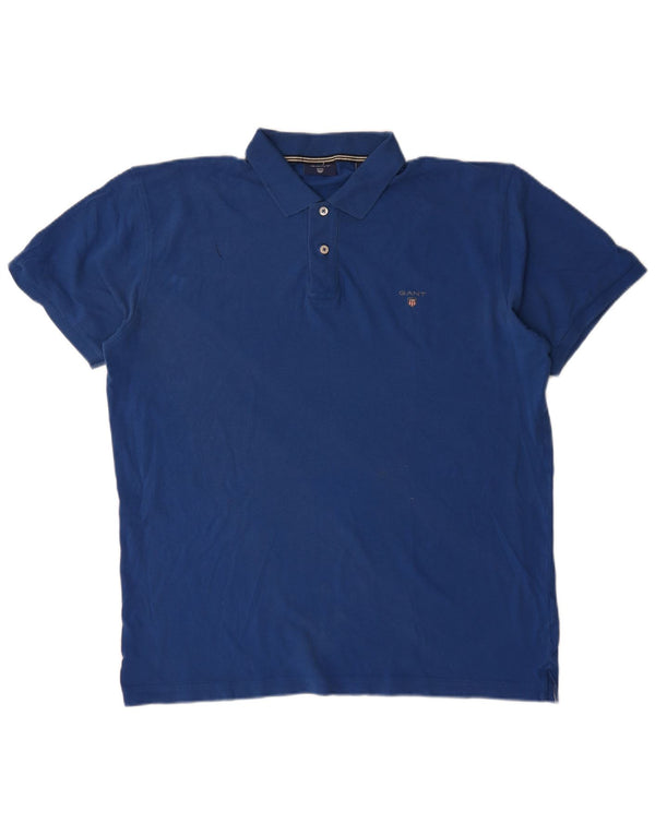 Tricou polo pentru bărbați Gant XL, bumbac albastru