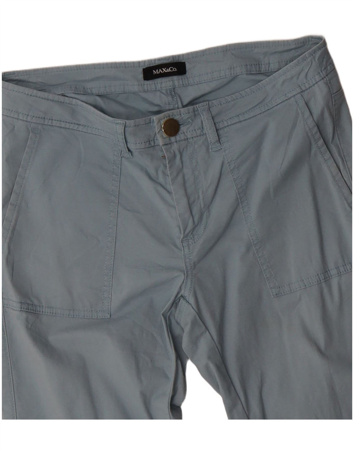MAX & CO. Pantaloni chino drepți pentru femei W30 L26 Albastru