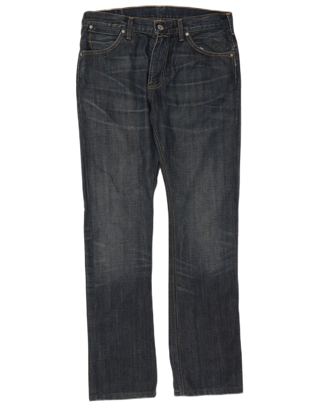 Blugi drepti pentru bărbați Levi's W33 L34 Bumbac bleumarin
