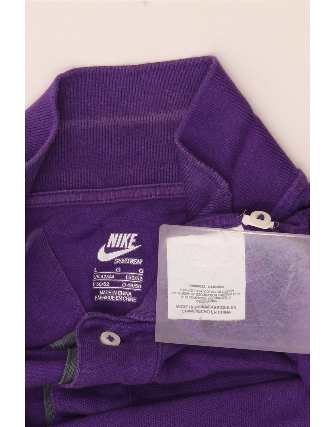 Tricou polo NIKE pentru bărbați Marea Britanie 42/44 Bumbac violet mare