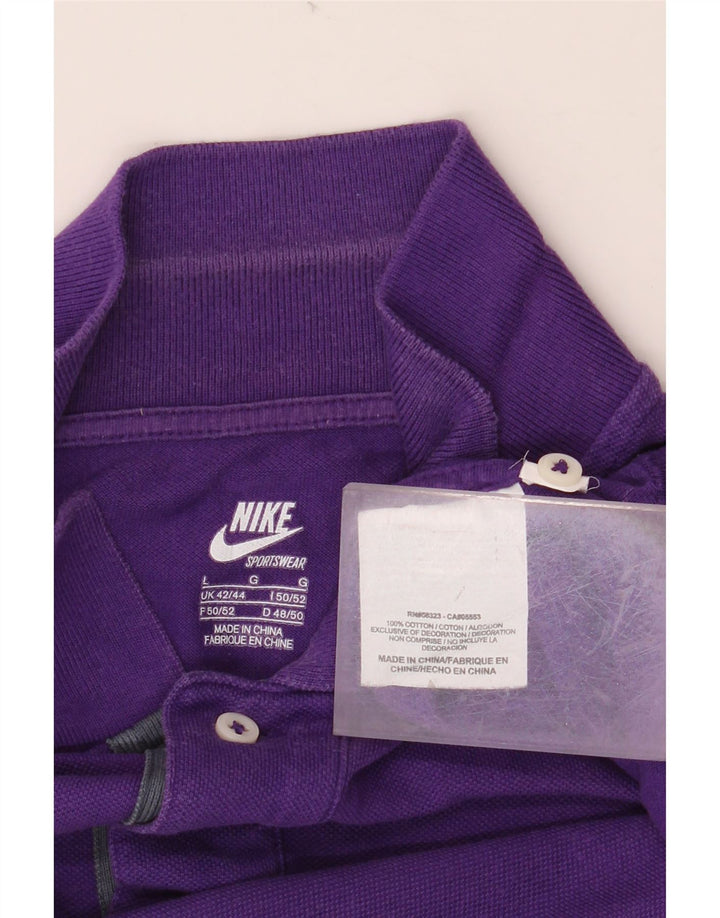 Tricou polo NIKE pentru bărbați Marea Britanie 42/44 Bumbac violet mare