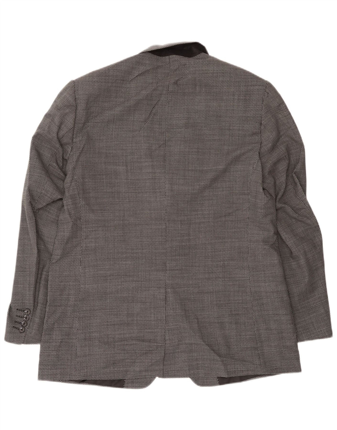 Jachetă pentru bărbați Marks & Spencer, cu 2 nasturi, UK 44 XL, lână neagră check