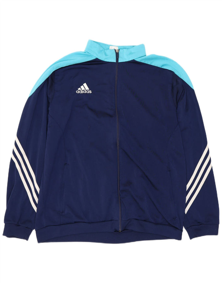 Trening complet pentru bărbați ADIDAS XL, albastru bleumarin, poliester color bloc