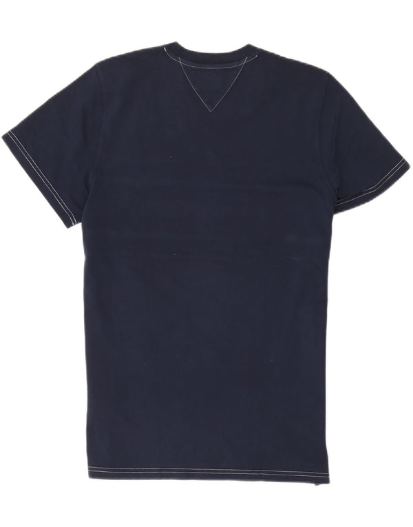 Tricou cu grafic Tommy Hilfiger pentru bărbați Top mare din bumbac cu dungi bleumarin