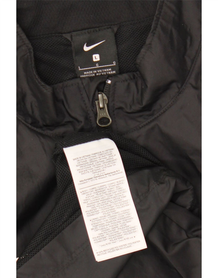 Jachetă de ploaie Nike pentru bărbați UK 40, mare, negru, poliester