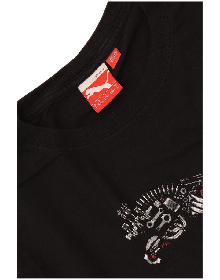 Tricou grafic Puma pentru bărbați Top Large Negru