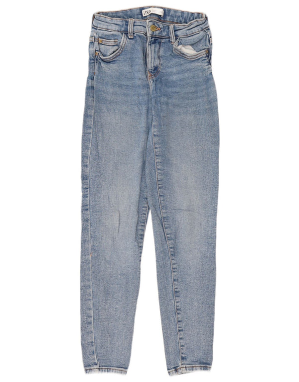 Blugi skinny pentru femei Zara EU 34 2XS W24 L29 Albastru