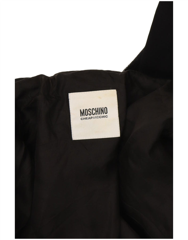 Moschino Jachetă Blazer pentru femei ieftine și șic UK 12 Medium Black Rayon