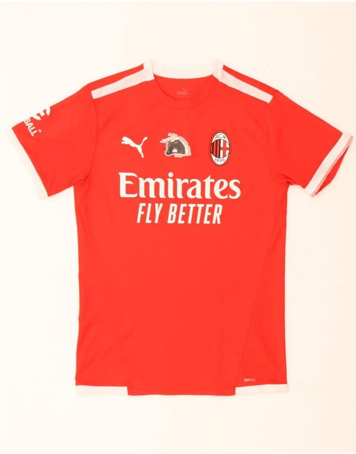 Tricou grafic Puma AC Milan pentru bărbați Top mic, roșu, poliester color bloc