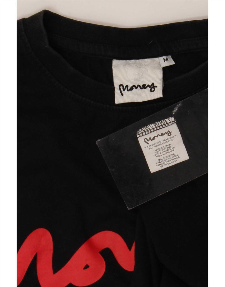 Tricou grafic pentru bărbați Money Top Mediu Negru Bumbac