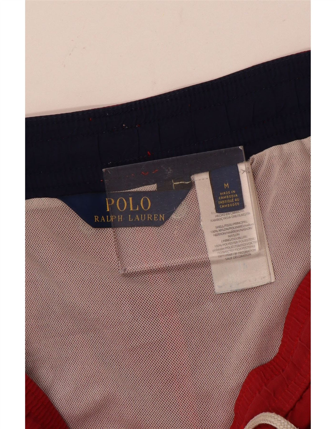 Pantaloni scurți de înot Polo Ralph Lauren pentru bărbați, nailon roșu mediu