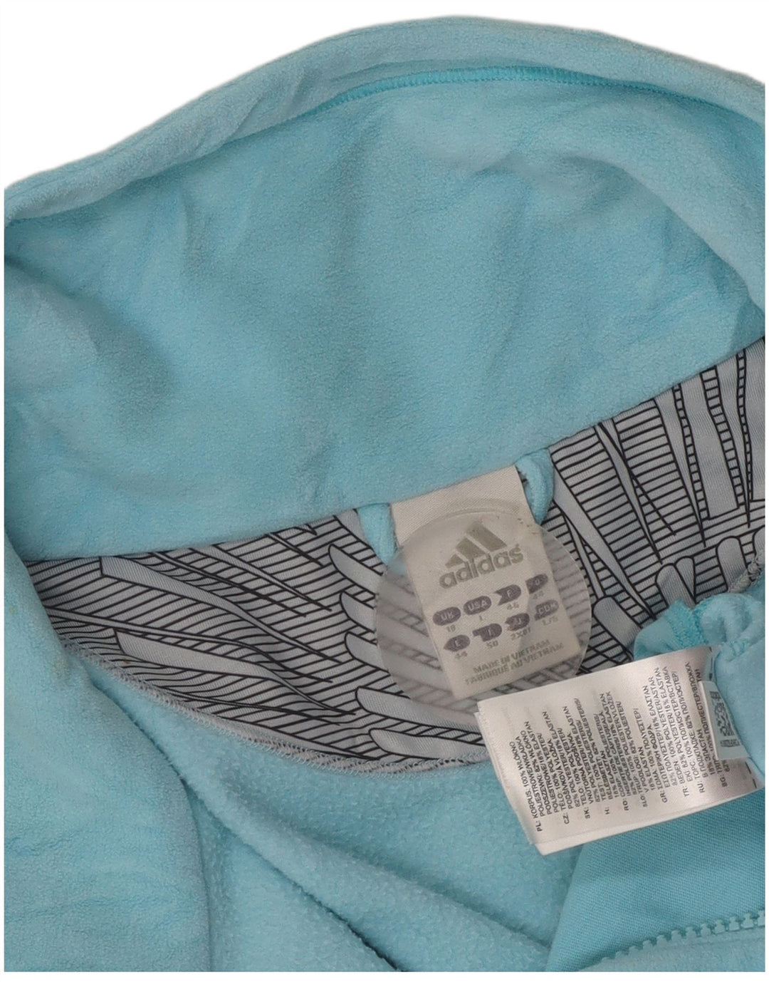 Jachetă Fleece Adidas pentru femei UK 18 XL Albastru Poliester