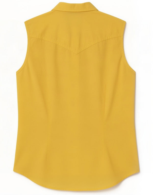 Wit Boy Bluză fără mâneci pentru femei UK 10 Small Yellow Bumbac