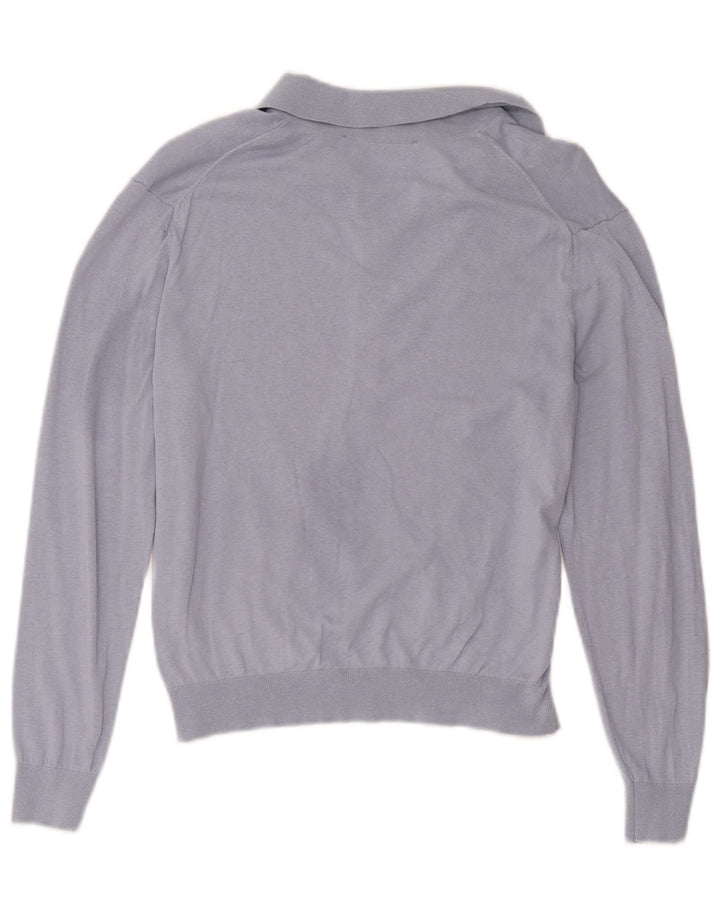 Pulover cu gât polo pentru femei Zara UK 12 Medium Blue