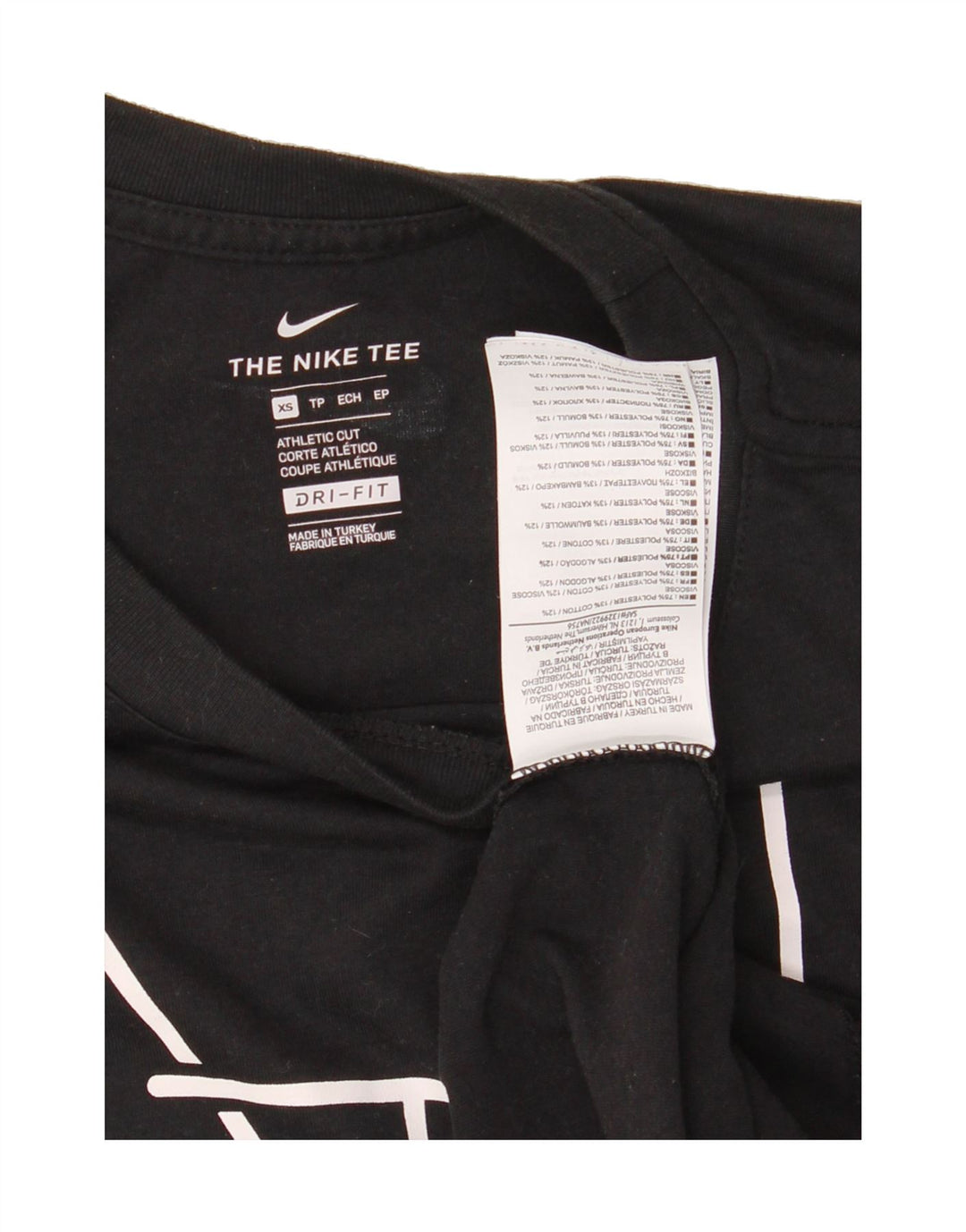 NIKE Mens Dri Fit Graphic Vest Top XS Black Polyester Vintage Nike and Second-Hand Nike from Messina Hembry 