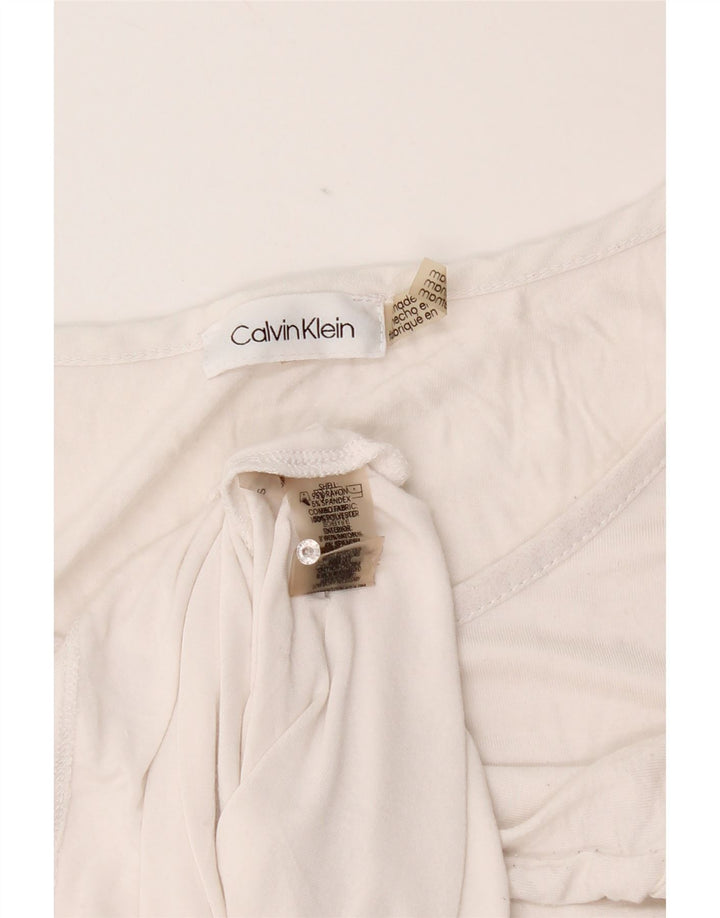 Calvin Klein Femei Vest Top UK 18 XL Rayon alb
