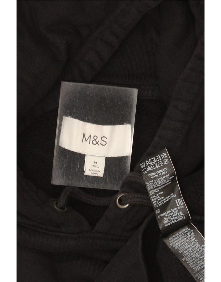 Pulover pentru bărbați Marks & Spencer, bumbac mediu negru