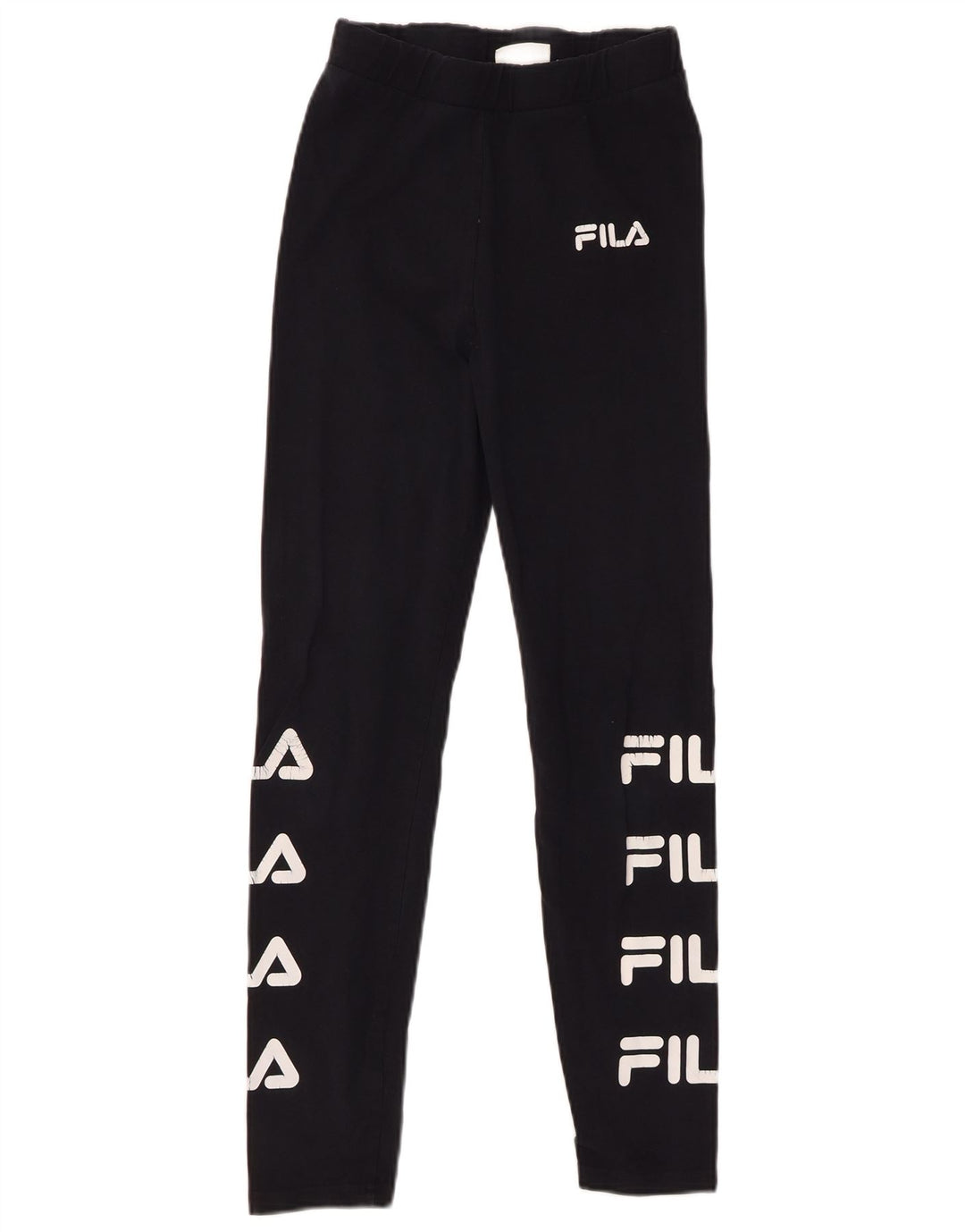 Leggings cu grafic pentru femei FILA UK 10, bumbac negru mic