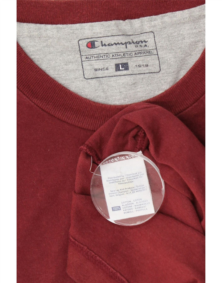 Tricou grafic pentru bărbați CHAMPION Top mare din bumbac maro