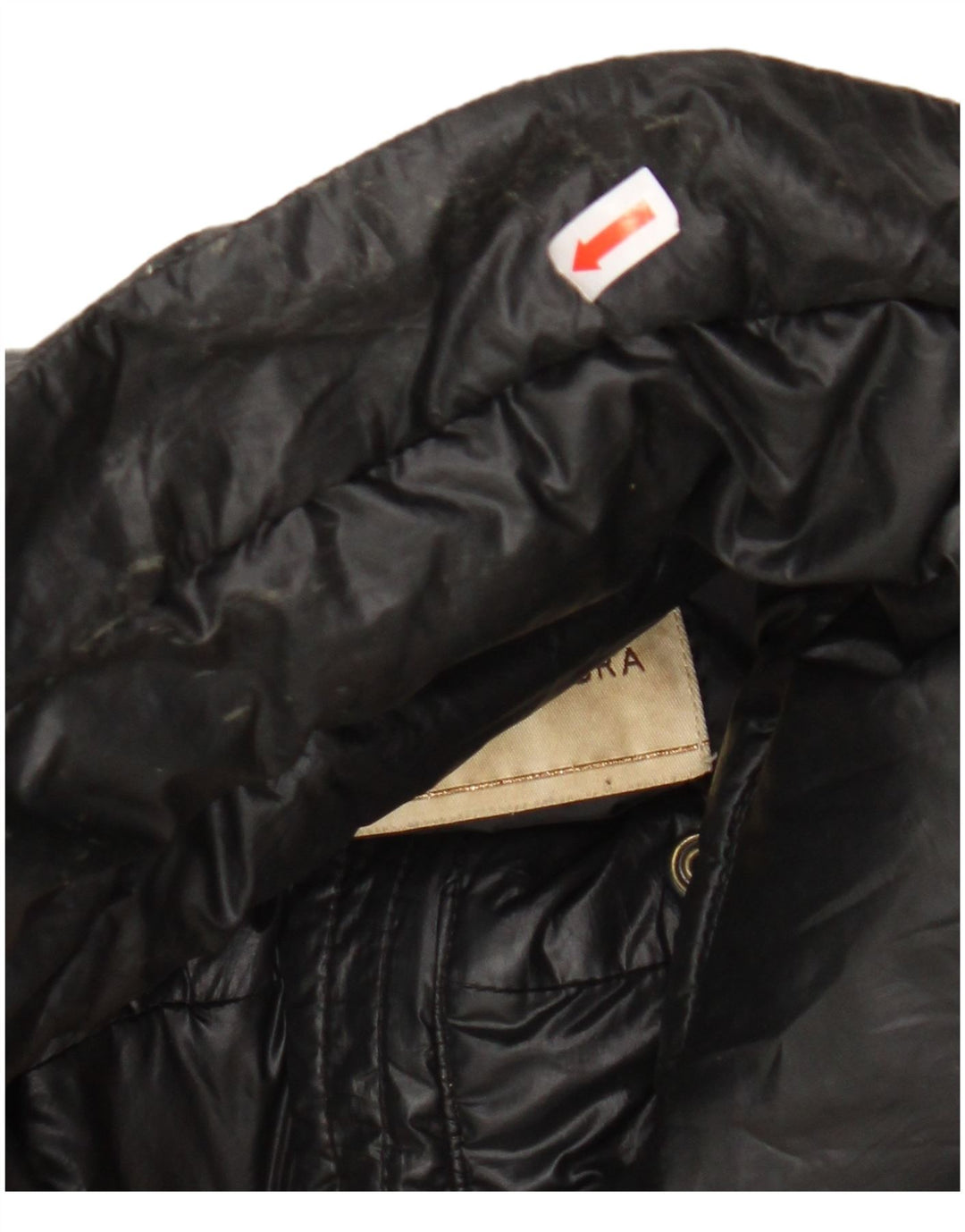 VINTAGE Womens Padded Coat IT 58 4XL Black Polyester