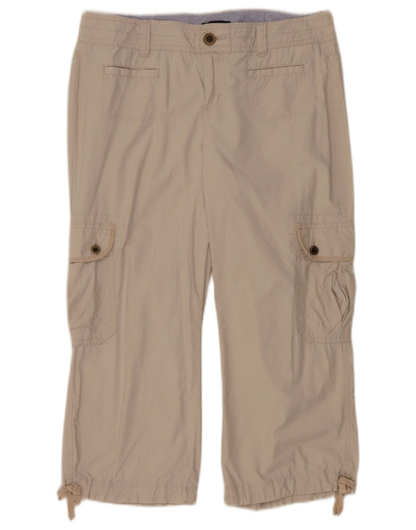 Pantaloni capri cargo Tommy Hilfiger pentru femei US 8 Medium W32 L22 bej bumbac