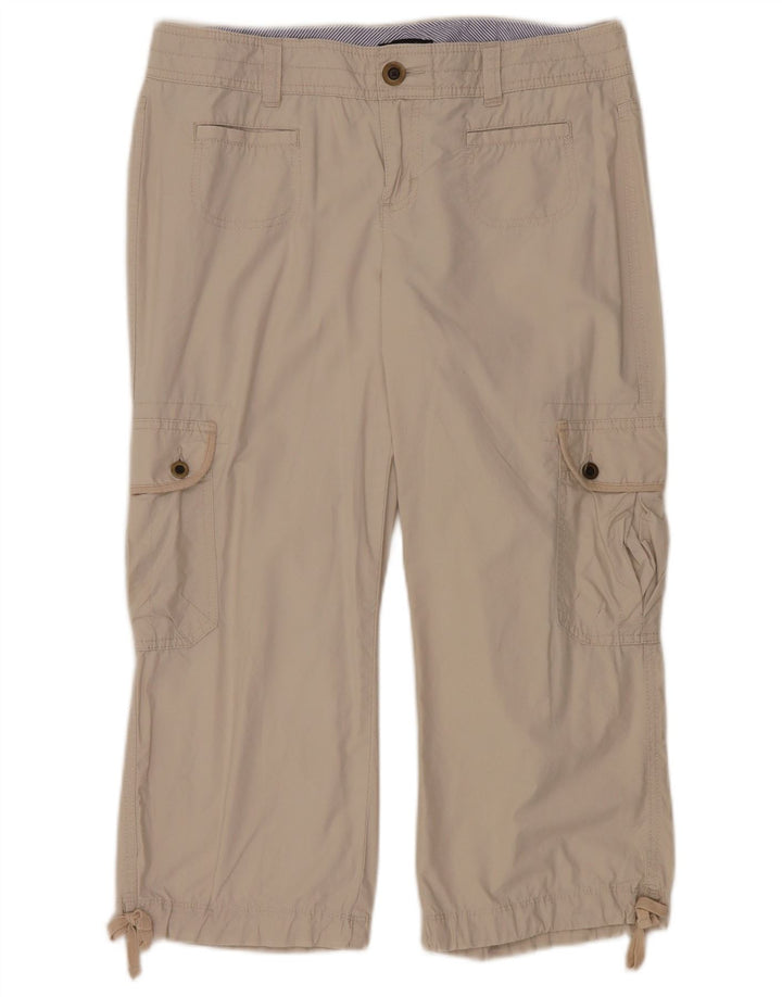 Pantaloni capri cargo Tommy Hilfiger pentru femei US 8 Medium W32 L22 bej bumbac